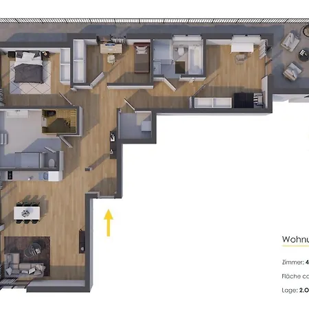 Bonquartier - Luxurioeses 4-zimmer-penthouse Mit Jacuzzi, Dachterrasse, Moderne Ausstattung Apartment